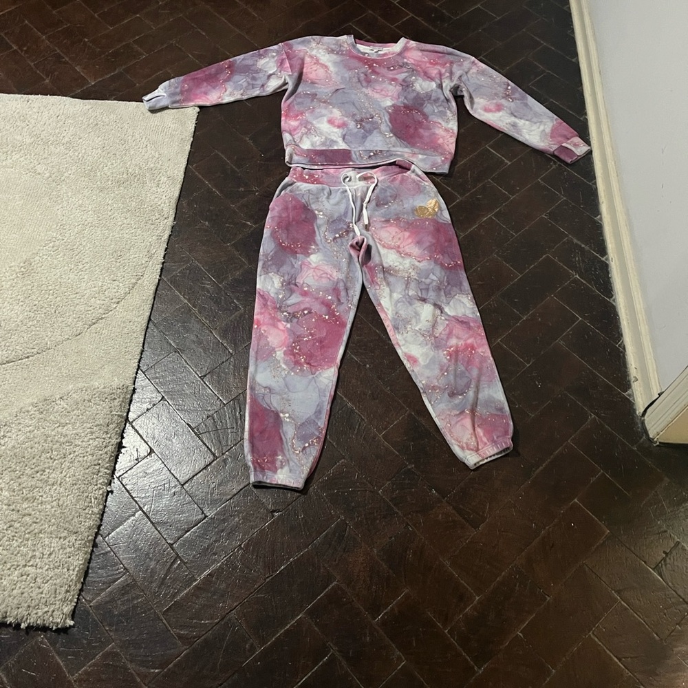 P.J. Salvage Pink and Purple Tie-Dye Joggers